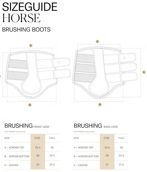2024 PS of Sweden Brushing Boots  Size Chart